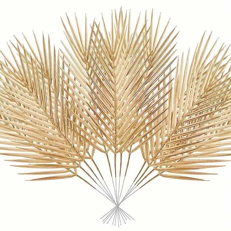 5pcs Golden Artificial Palm Le - Florist Supply Vases ulasan dan harga