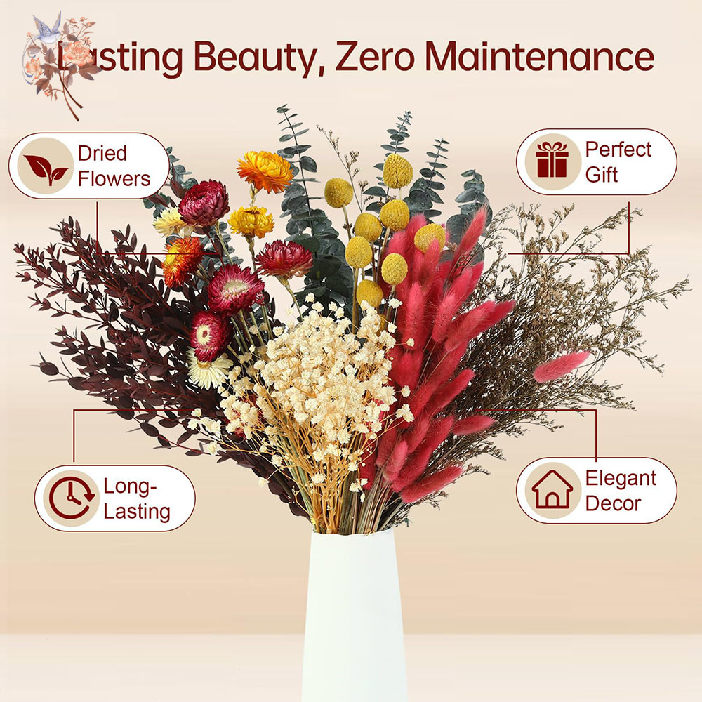 Dried Flowers Bulk Set 7 Kinds - Florist Supply Bulk ulasan dan harga