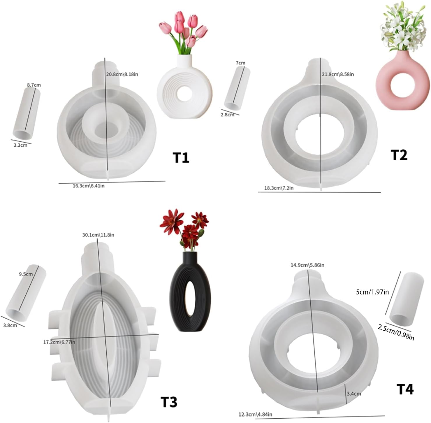 Silicone Mold for Vases Resin  - Florist Supply Vases ulasan dan harga