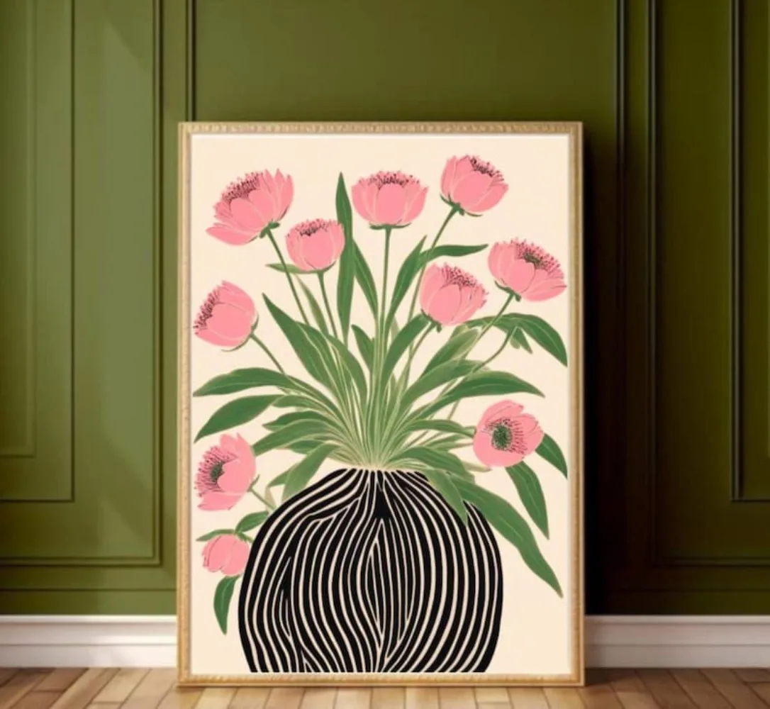 A Frameless Floral Poster,Mati - Florist Supply Vases ulasan dan harga