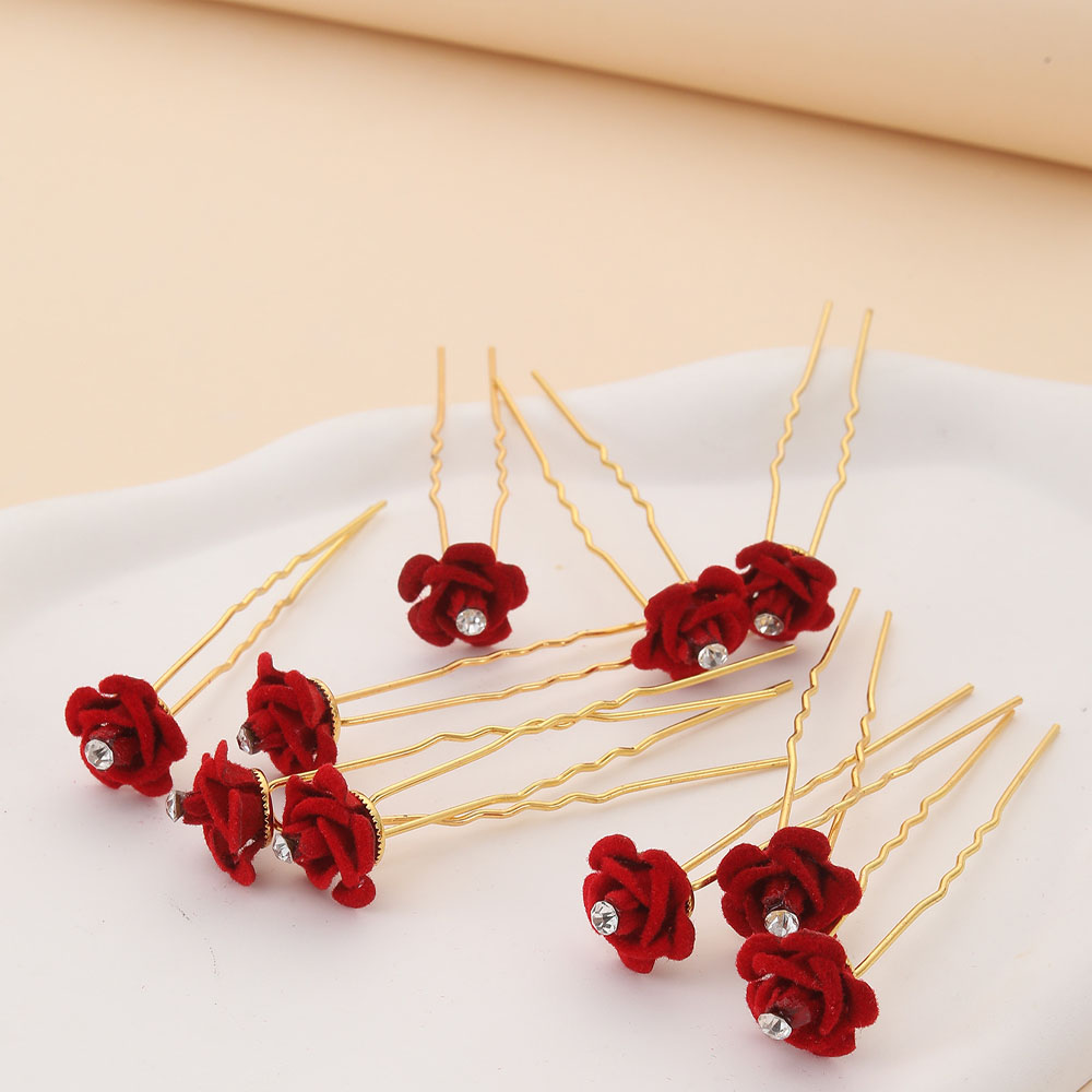 10Pcs Rose Hair Accessories We - Supply Florist ulasan dan harga