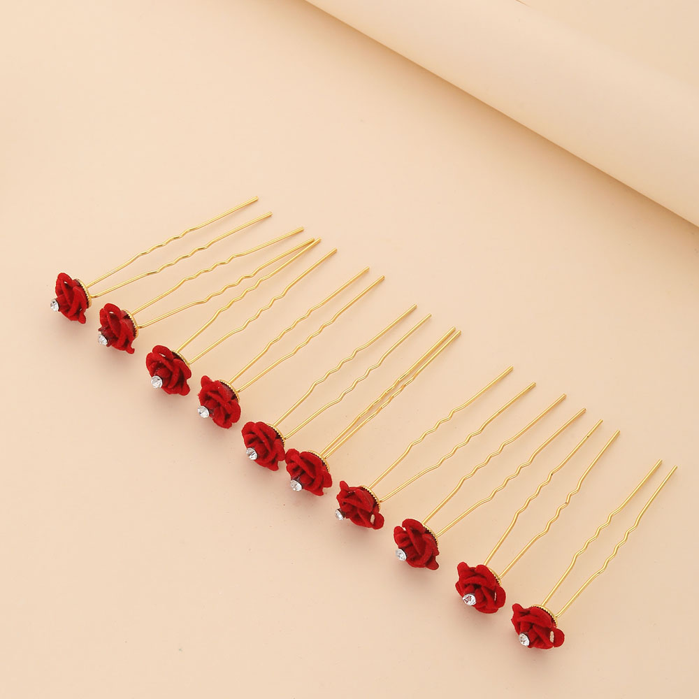 10Pcs Rose Hair Accessories We - Supply Florist ulasan dan harga