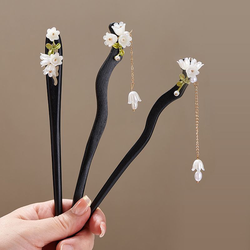 Wooden Flower Hairpin Vintage  - Supply Florist ulasan dan harga