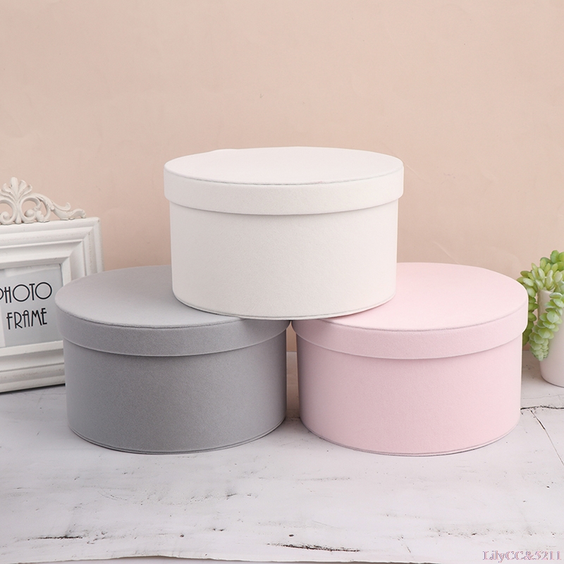 Velvet Round Flowers Box Gift  - Florist Flower Supply ulasan dan harga