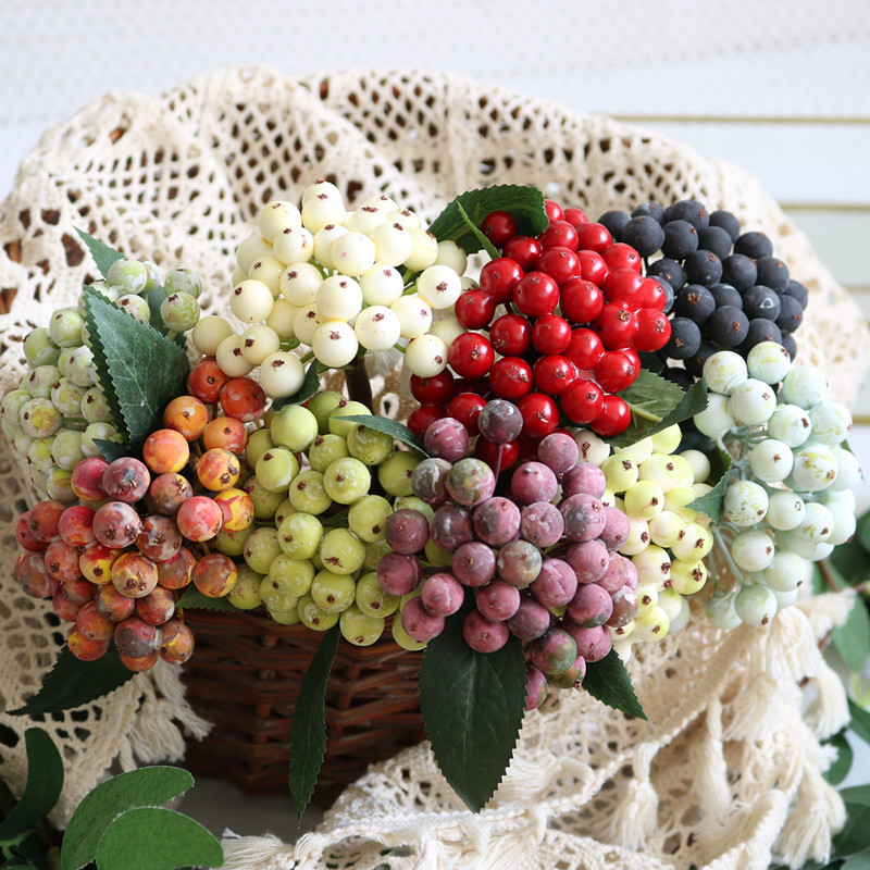 1Pcs Artificial Berry Stem Flo - Florist Supply Bulk ulasan dan harga