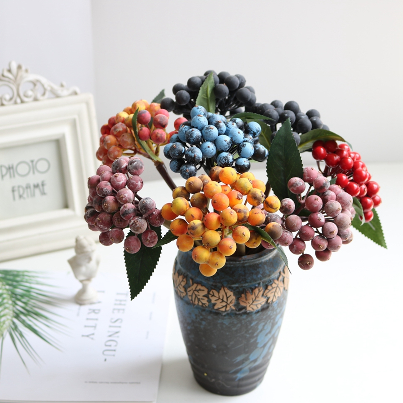 1Pcs Artificial Berry Stem Flo - Florist Supply Bulk ulasan dan harga