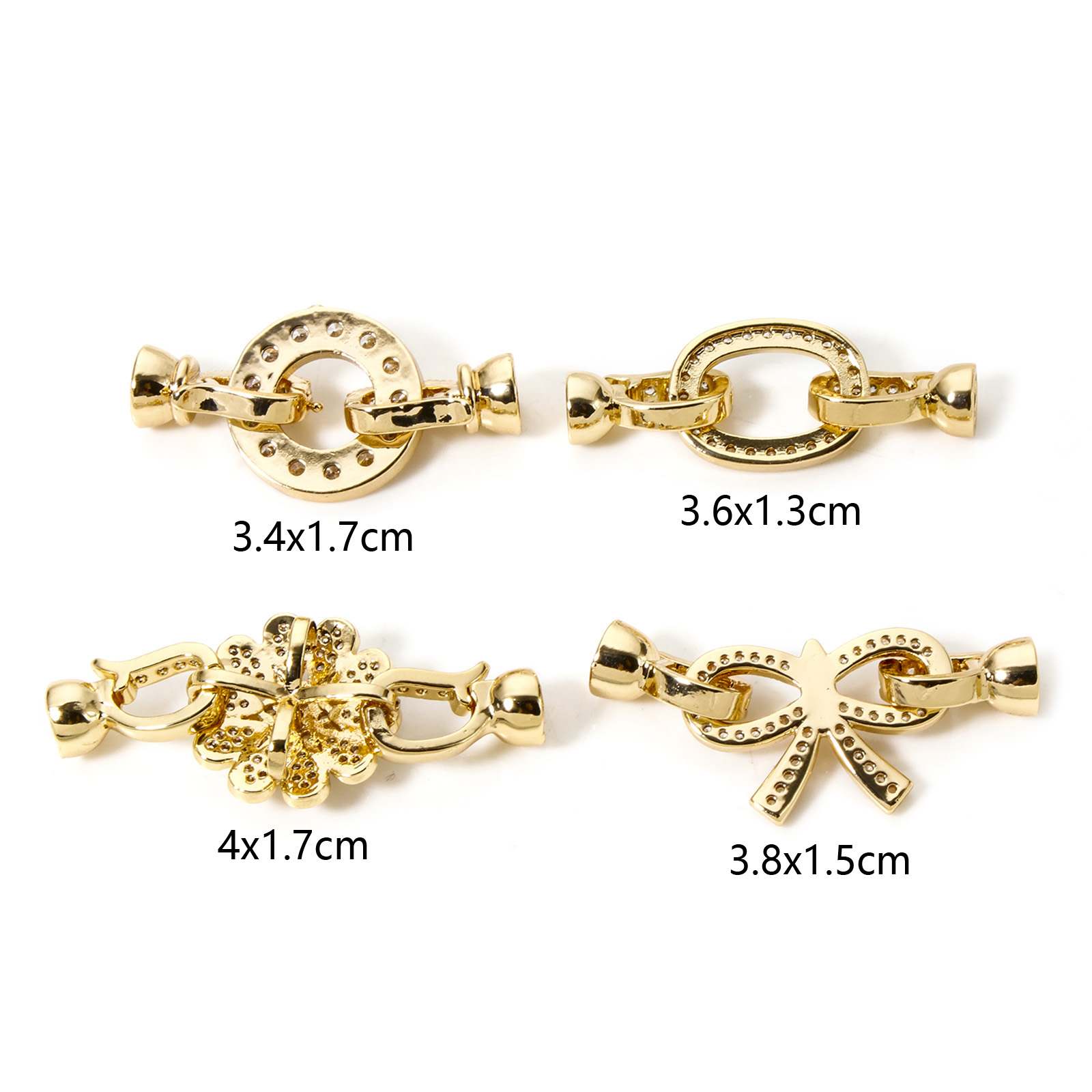 1pc Brass Fold Over Clasps Gol - Supply Florist ulasan dan harga