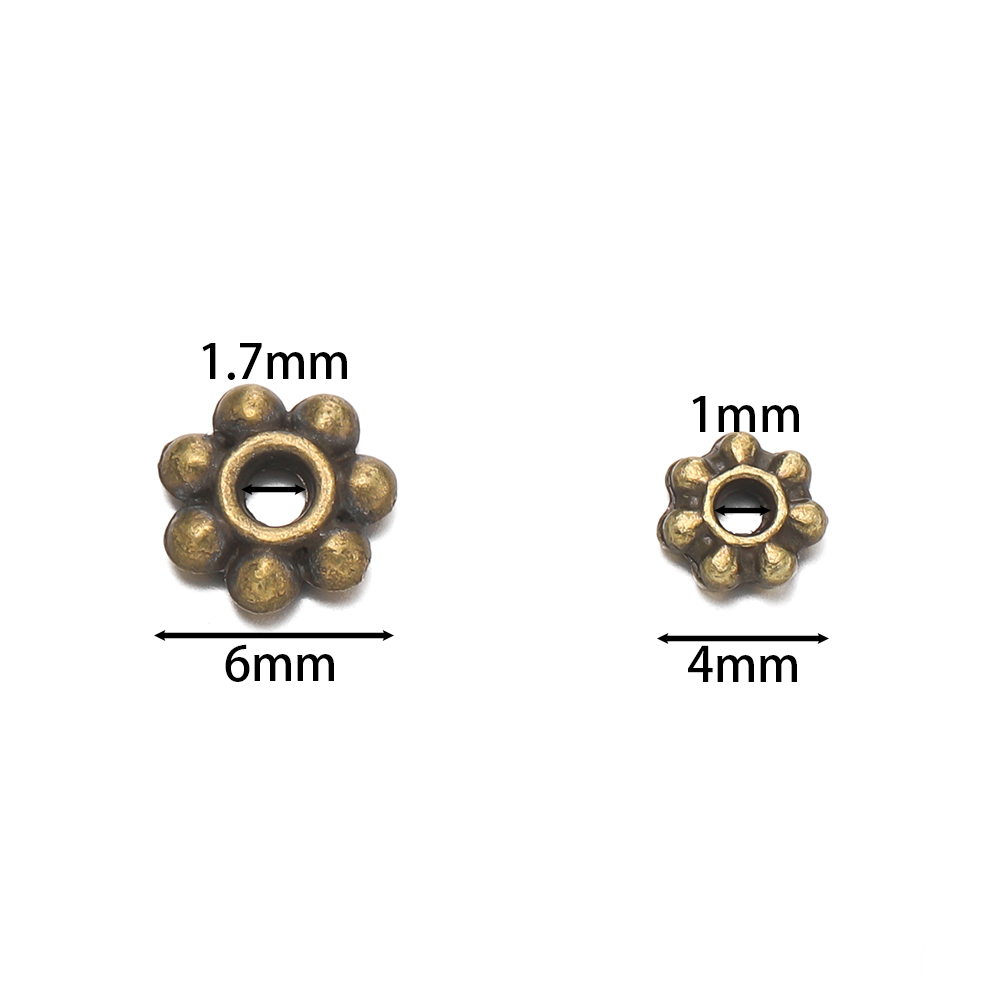 200Pcs 4/6mm Alloy Snowflake B - Supply Florist ulasan dan harga