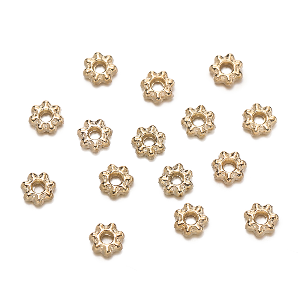200Pcs 4/6mm Alloy Snowflake B - Supply Florist ulasan dan harga