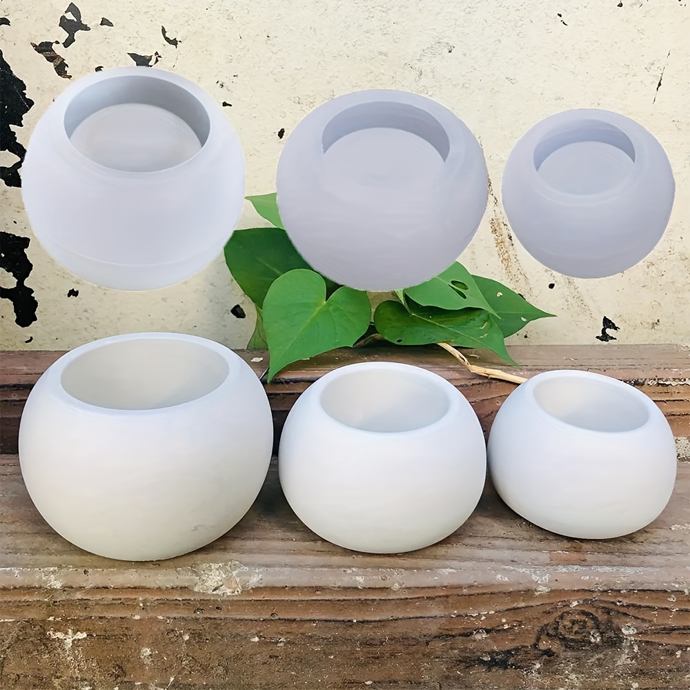 3pcs-Round Flower Pot Silicone - Florist Supply Vases ulasan dan harga