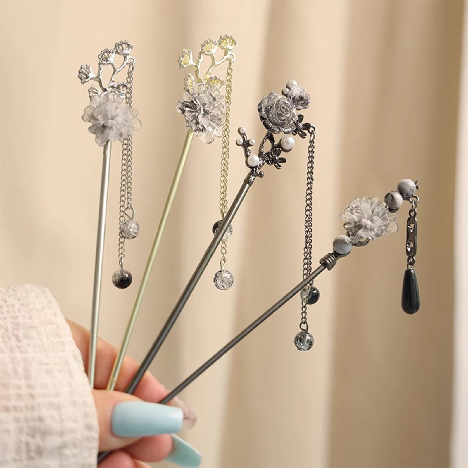 Elegant Flower Hair Sticks For - Supply Florist ulasan dan harga