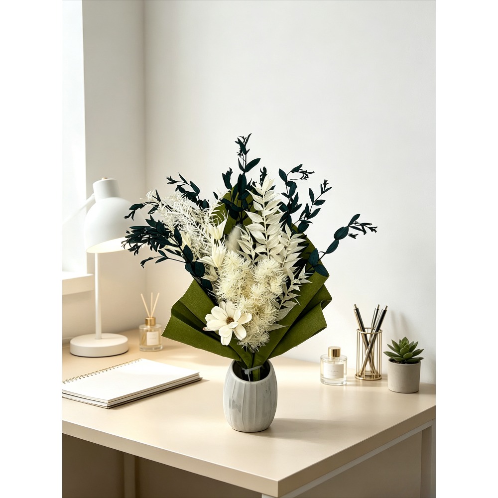 Preserved Dried Flower Bouquet - Eucalyptus Preserved ulasan dan harga